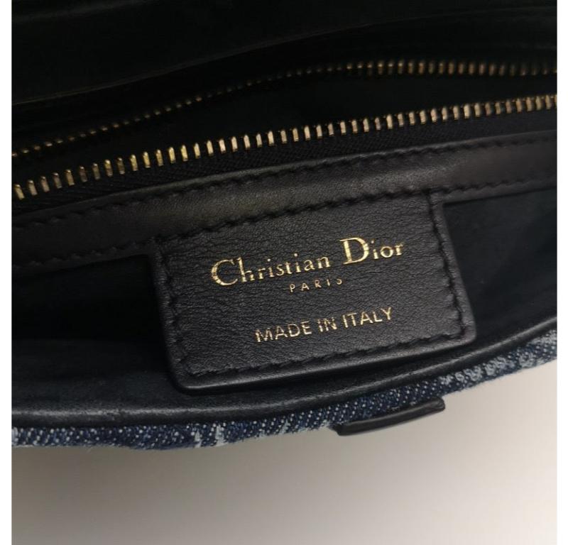 Dior saddle bag Special Edition Peace and Love Denim Patchwork Embroidery 7