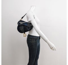 Dior saddle bag Special Edition Peace and Love Denim Patchwork Embroidery