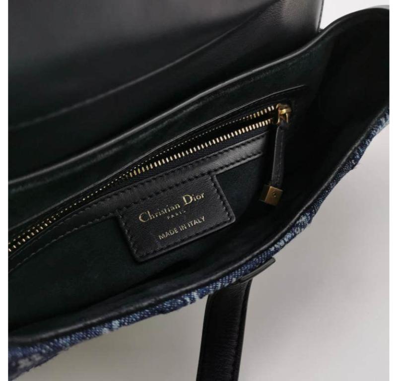 Dior saddle bag Special Edition Peace and Love Denim Patchwork Embroidery 1