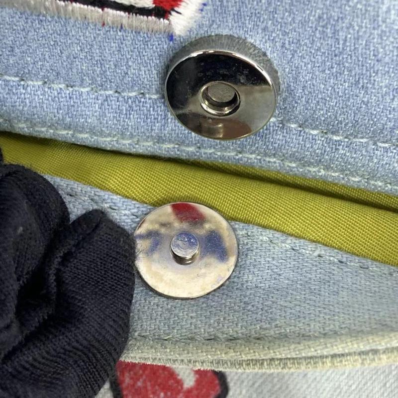 Dior Saddle Bag Vintage Miss Diorella in Blue Denim with Badges Fall-Winter 2001 12