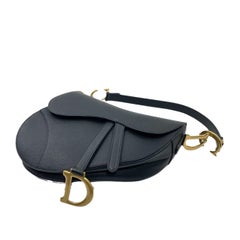 Bolso Dior Saddle Negro Piel Granulada Mediano