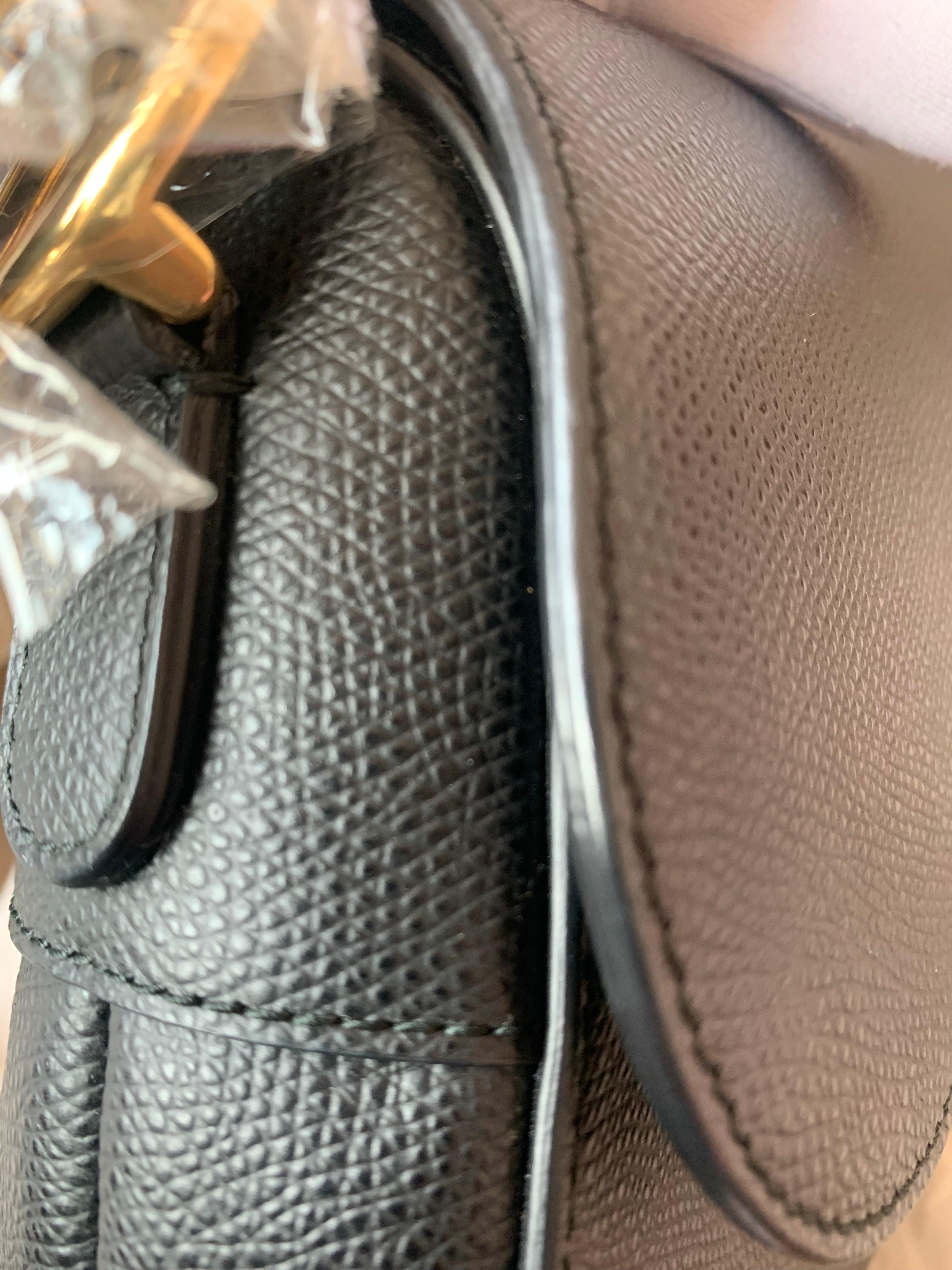 Dior Saddle Black Medium Grained Leather Handbag with Gold Hardware 16