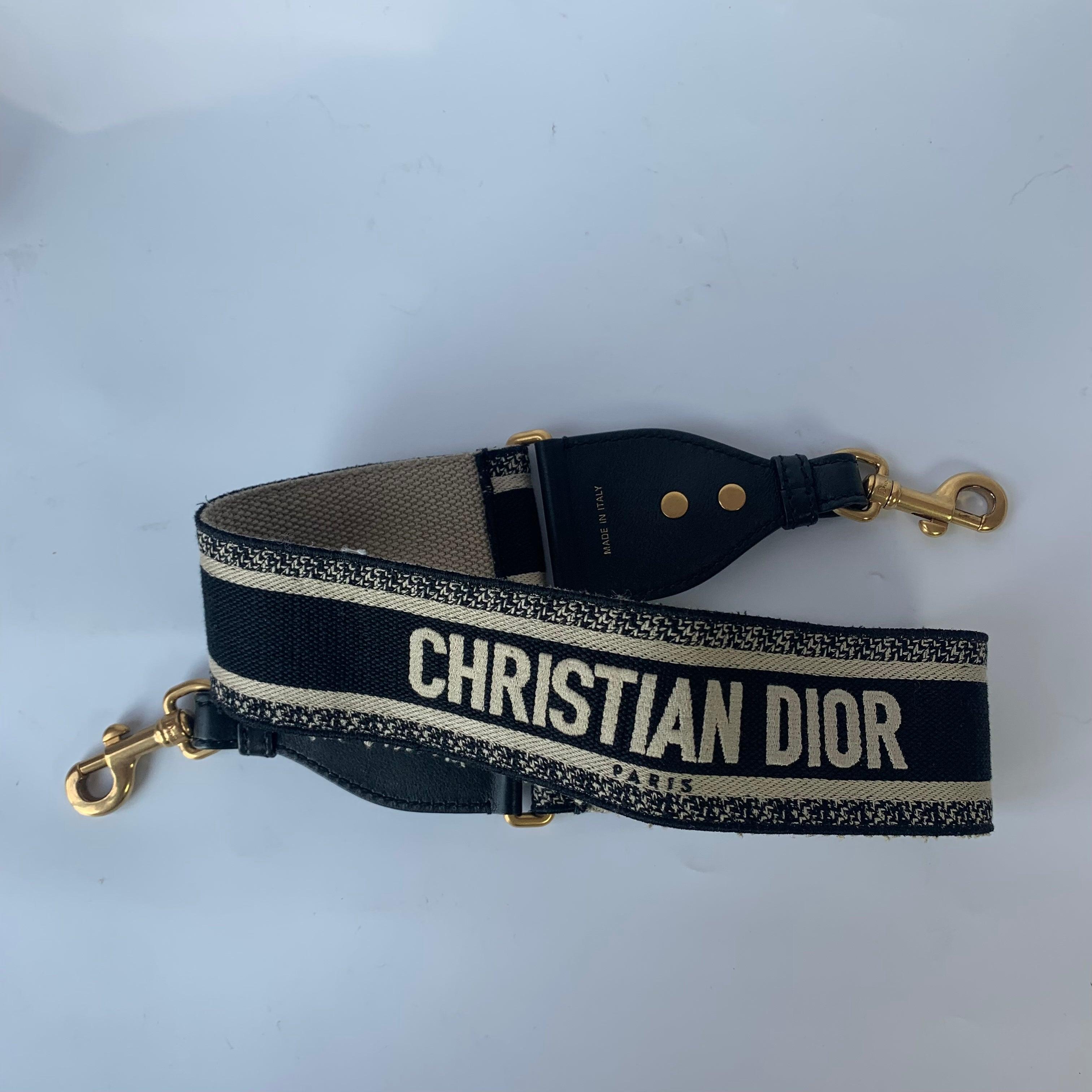 Dior Saddle Black Medium Grained Leather Handbag with Gold Hardware with Strap 13