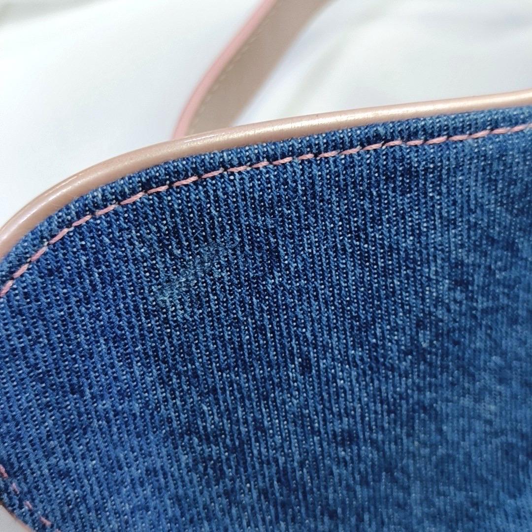 Dior Saddle Blue Denim with Pocket and Pink Leather Trim Shoulder Bag 6