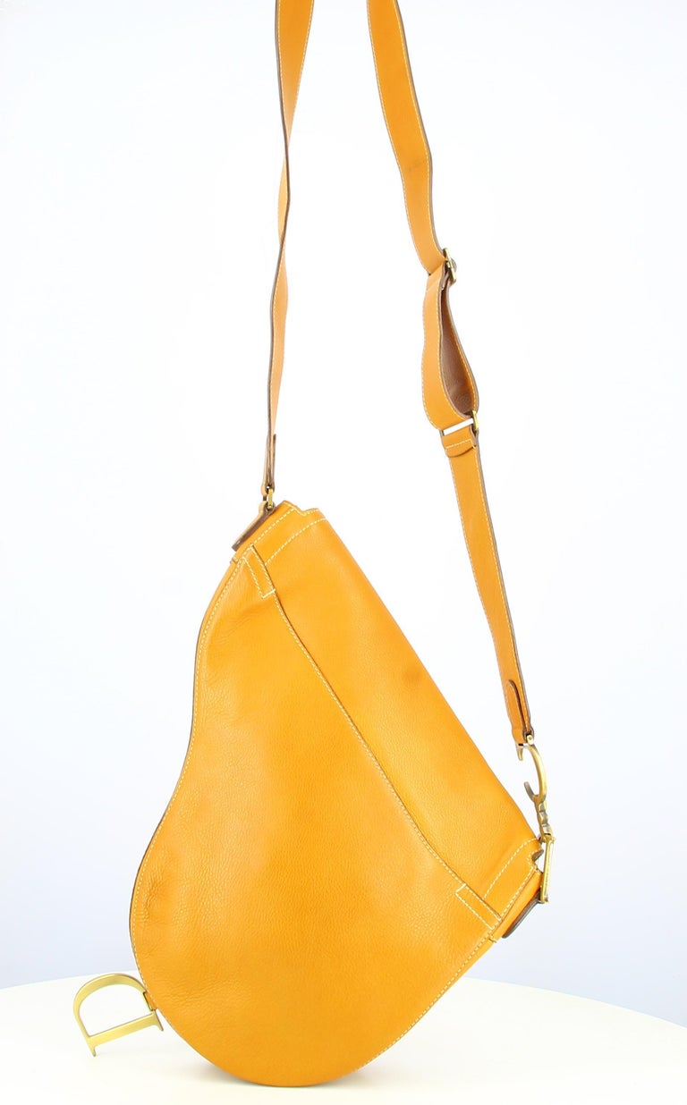 Dior Saddle Brown Leather Bag For Sale at 1stDibs