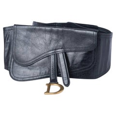 Dior Saddle Corset Belt Pouch Black - '10s