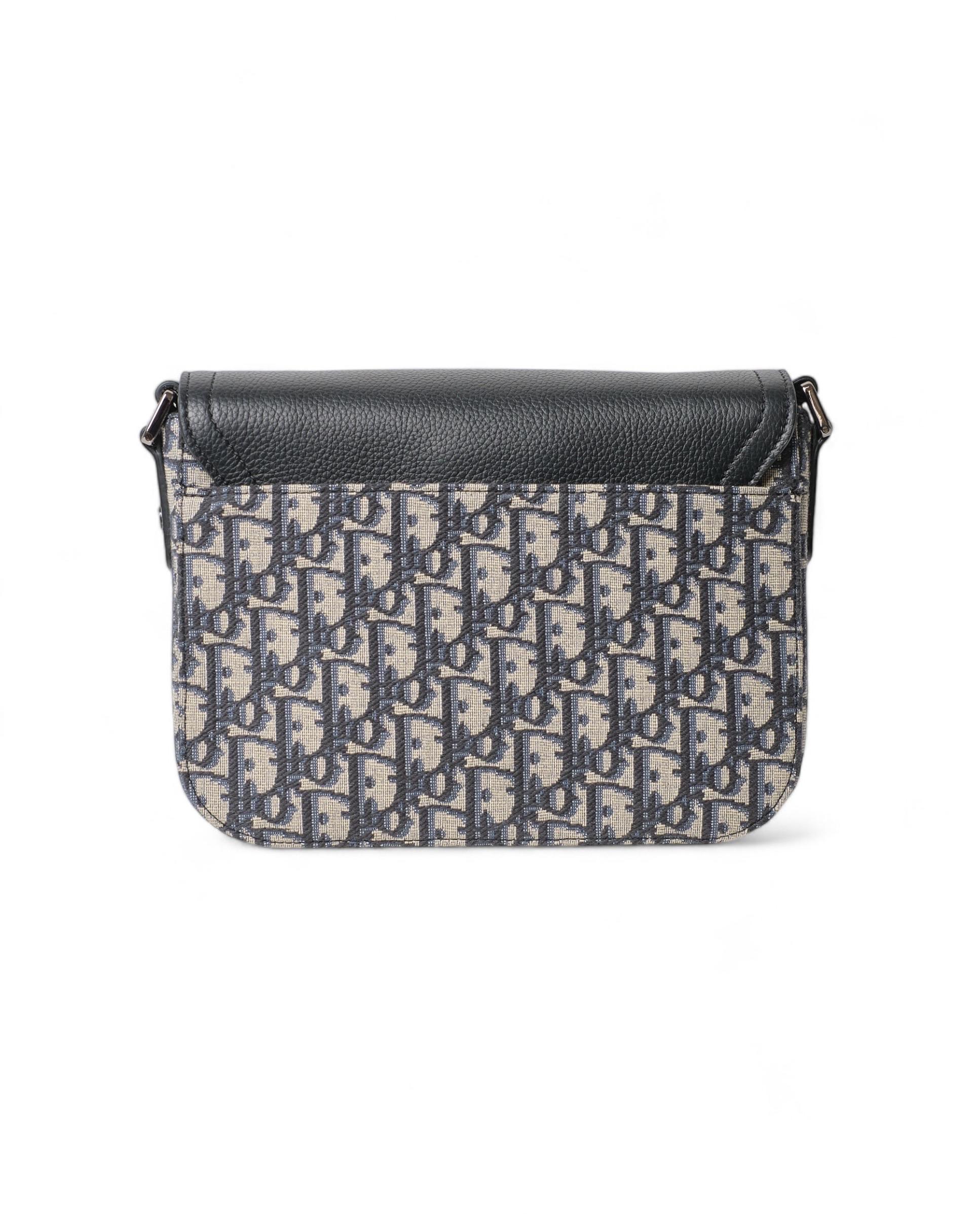Dior Saddle Flap  in Tela  Jacquard Oblique In Excellent Condition In Torre Del Greco, IT