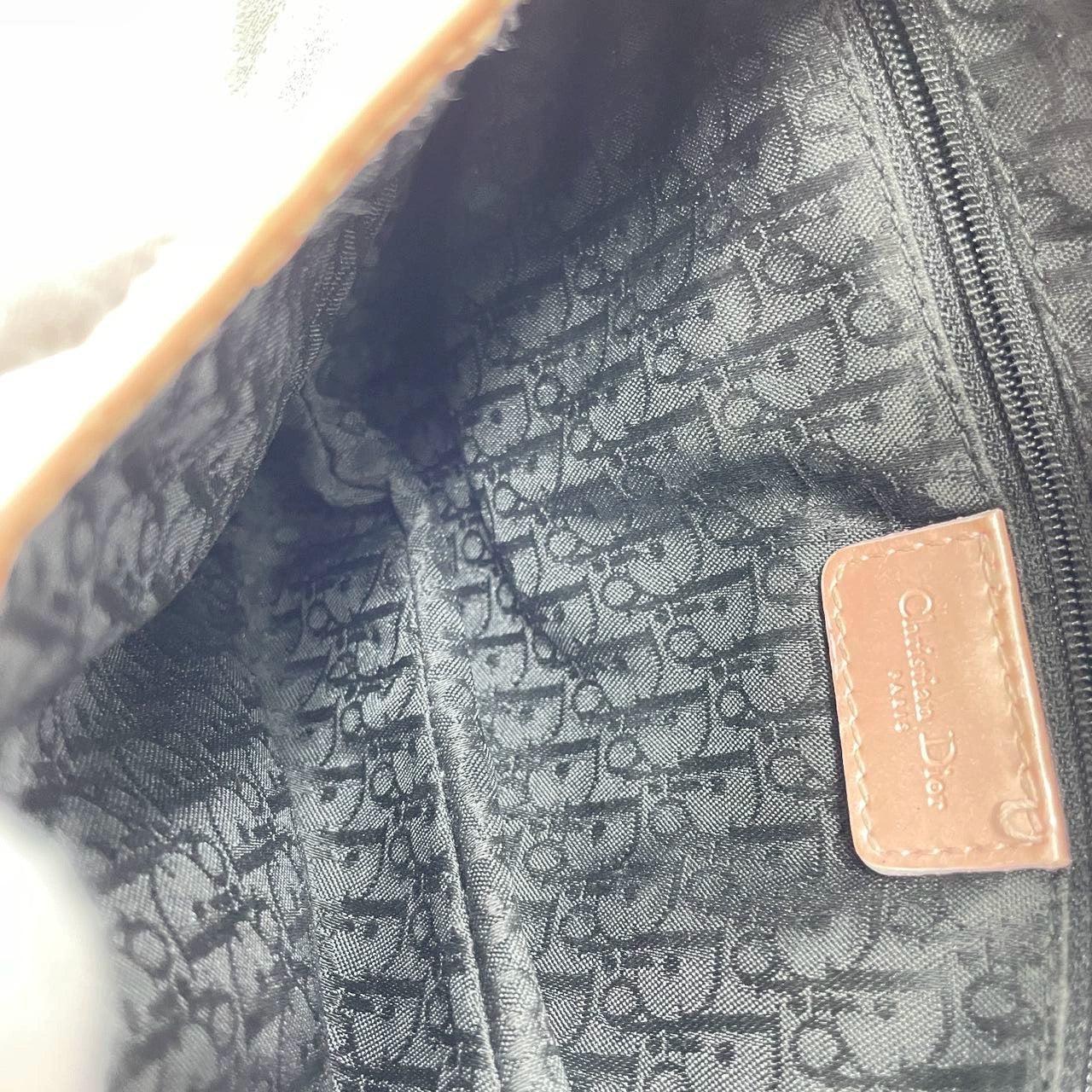 Bolso bandolera Dior Saddle Denim gris con bolsillo y adornos de piel rosa en venta 1