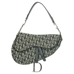 Dior, Saddle in blue canvas