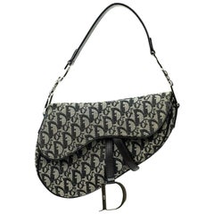 DIOR, Saddle in blue canvas