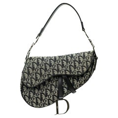 DIOR, Saddle in blue canvas