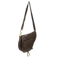 DIOR, selle en cuir marron
