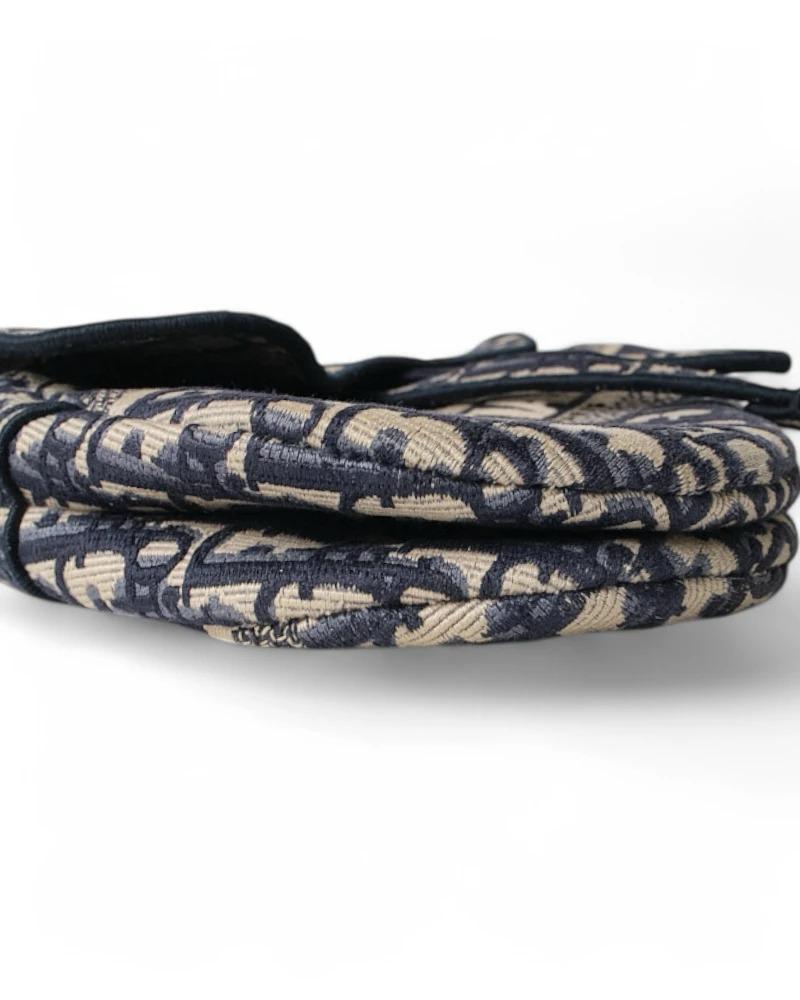 Dior Sillín Jacquard Oblique Azul 8