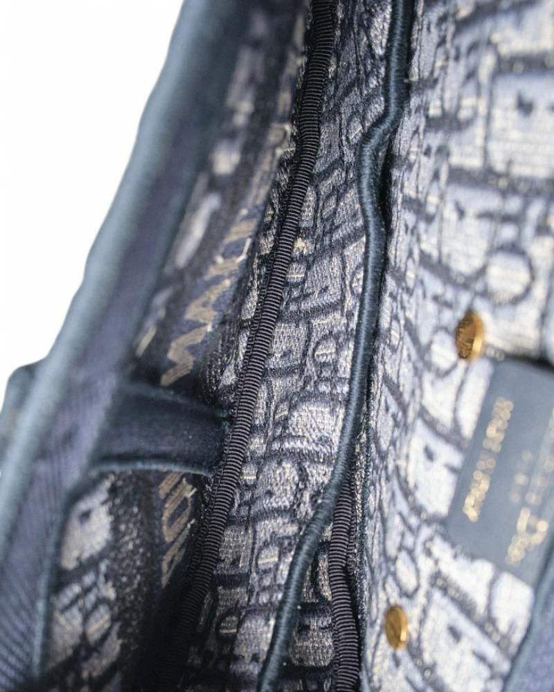 Dior Sillín Jacquard Oblique Azul 10