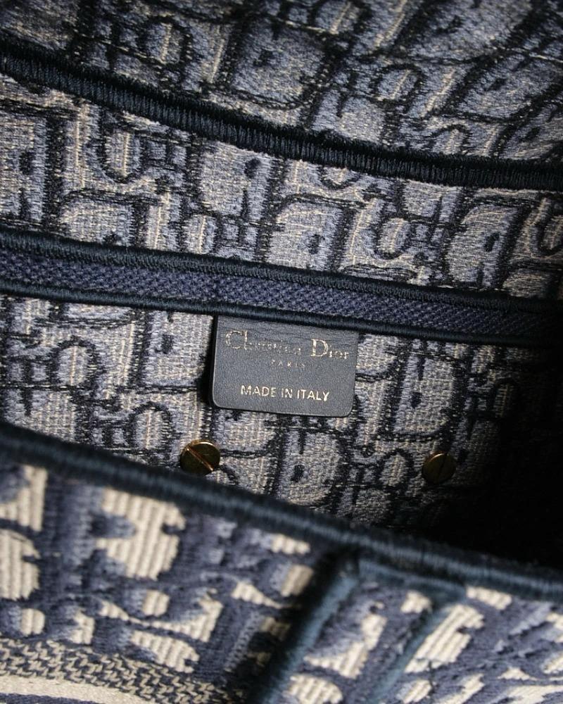 Dior Sillín Jacquard Oblique Azul 11