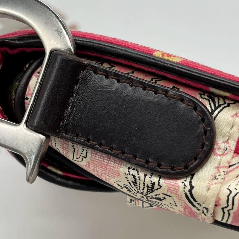 Dior Saddle Medium 2003 Multicolor Silk Handbag RARE For Sale 7