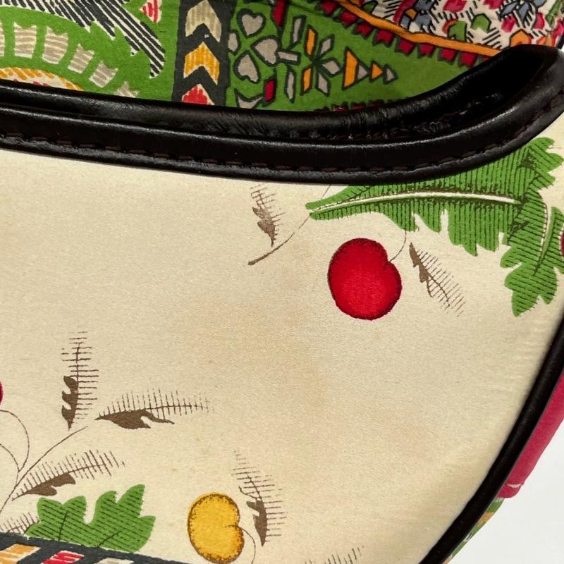 Dior Saddle Medium 2003 Multicolor Silk Handbag RARE For Sale 8