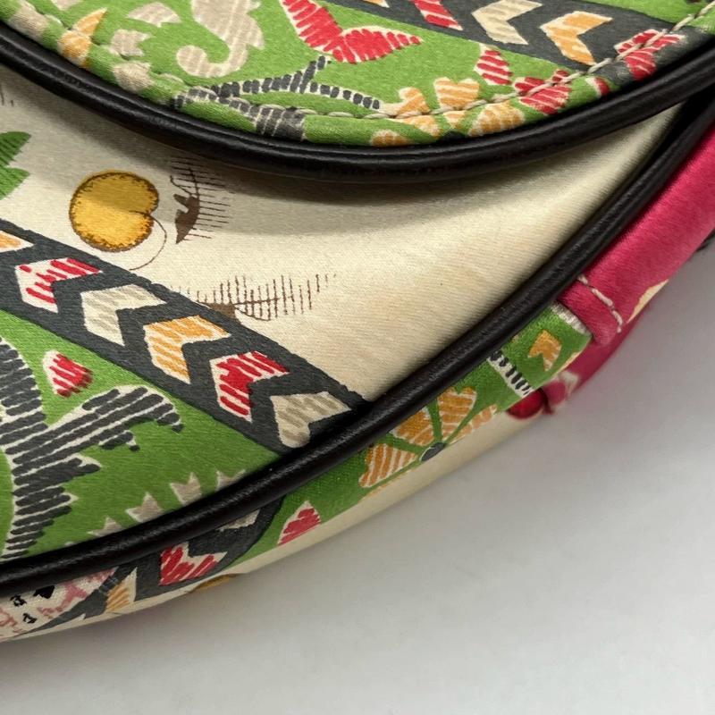 Dior Saddle Medium 2003 Multicolor Silk Handbag RARE For Sale 9