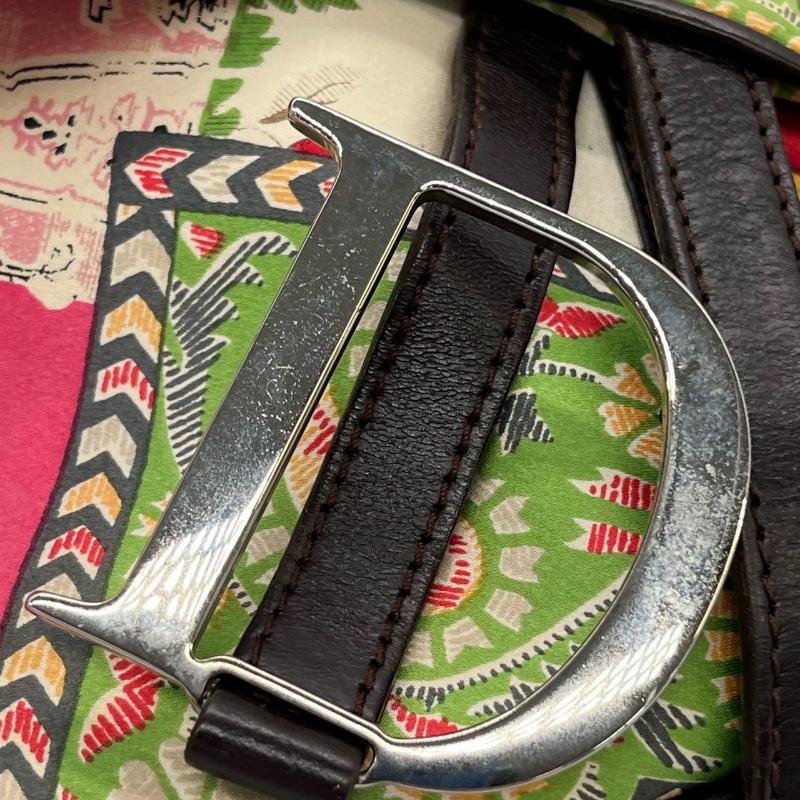 Dior Saddle Medium 2003 Multicolor Silk Handbag RARE For Sale 11
