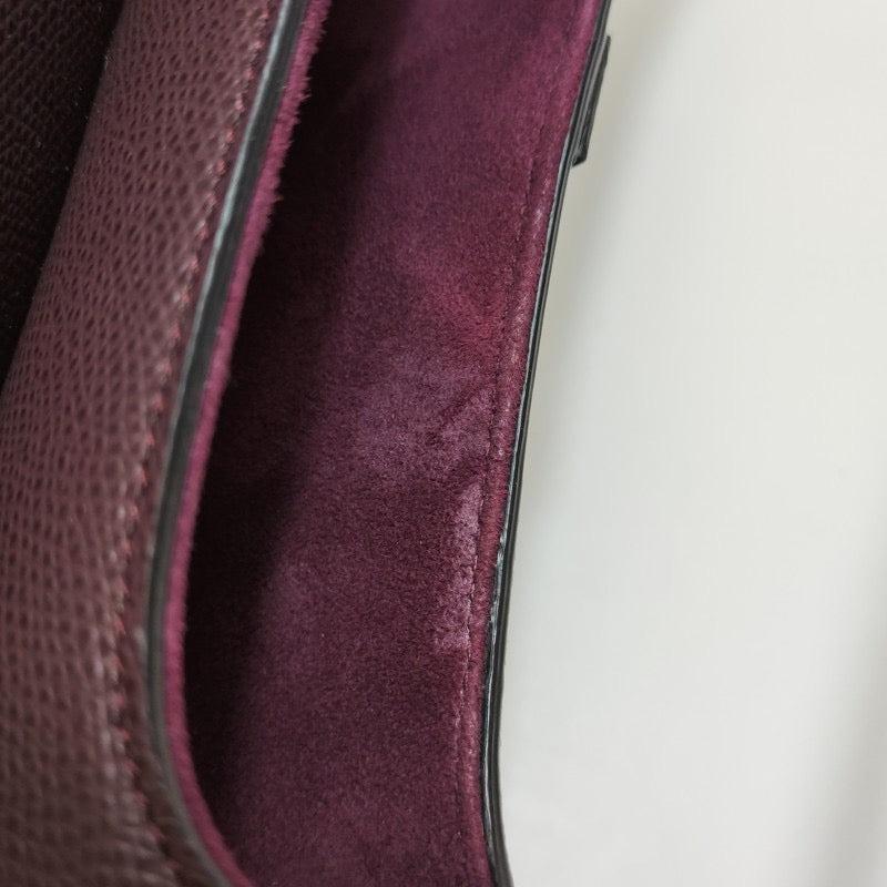 Dior Saddle Medium 2018 Burgundy Brown Grained Leather Handbag 2
