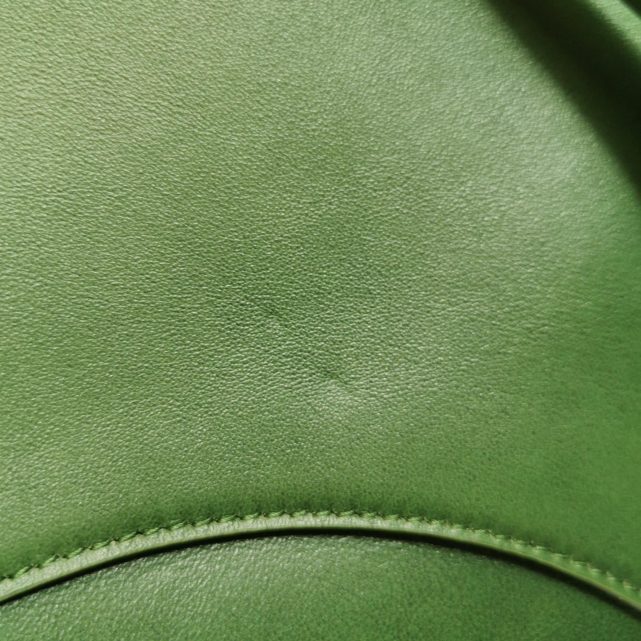 Dior Saddle Medium Green Leather Gold Hardware Shoulder Bag For Sale 5