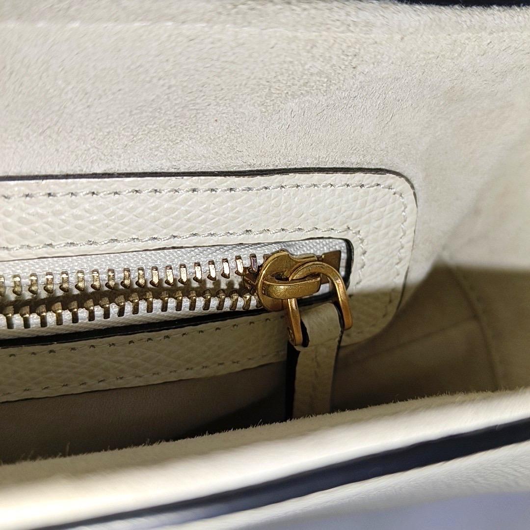Dior Saddle Medium White Grained Leather Gold Hardware 3