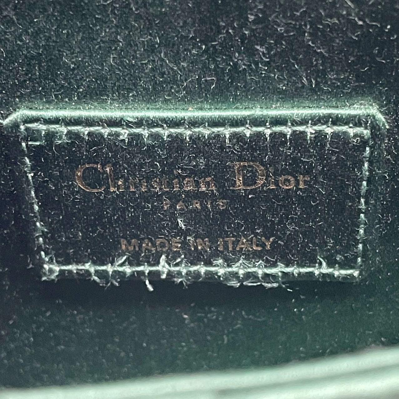 Dior Saddle Mini 2019 Silk Emerald Green with crystals 6