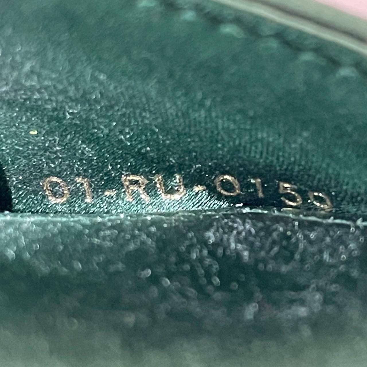 Dior Saddle Mini 2019 Silk Emerald Green with crystals 7