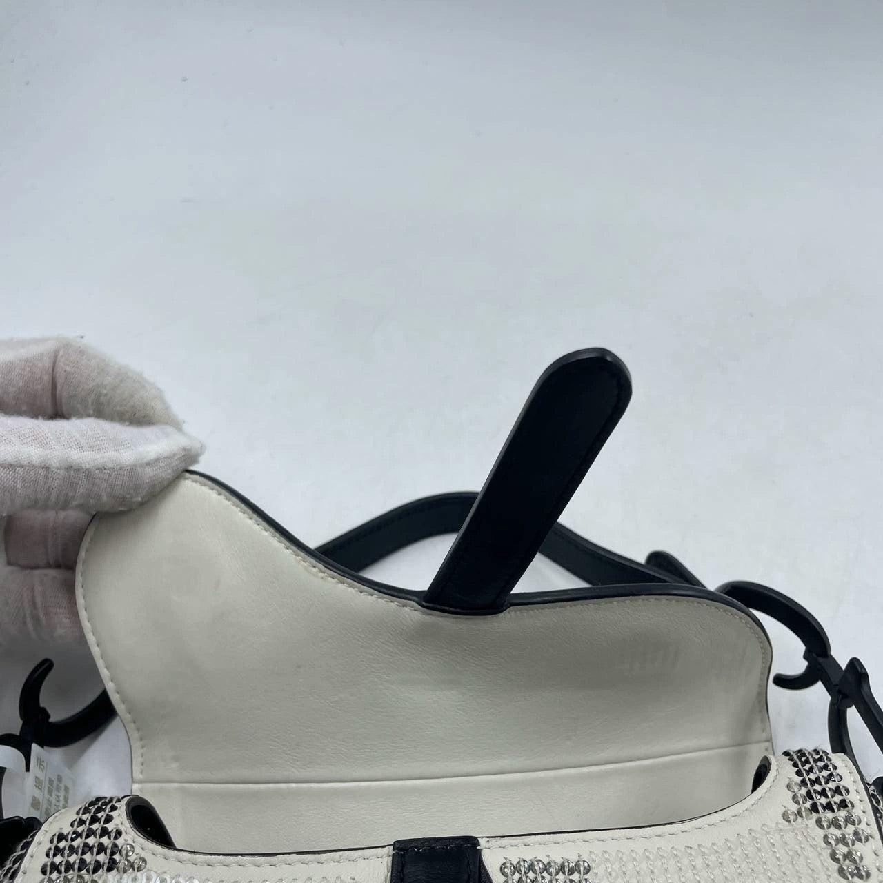 Dior Saddle Mini Beaded Black and White checkered Pattern 7