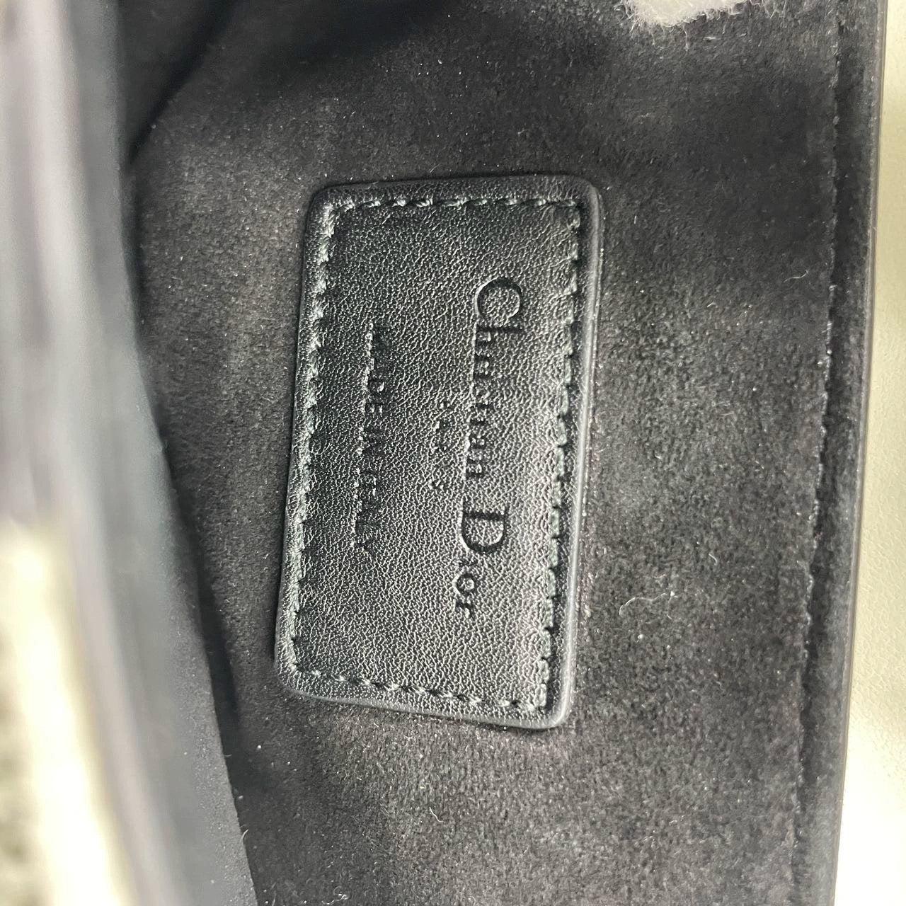 Dior Saddle Mini Beaded Black and White checkered Pattern 2