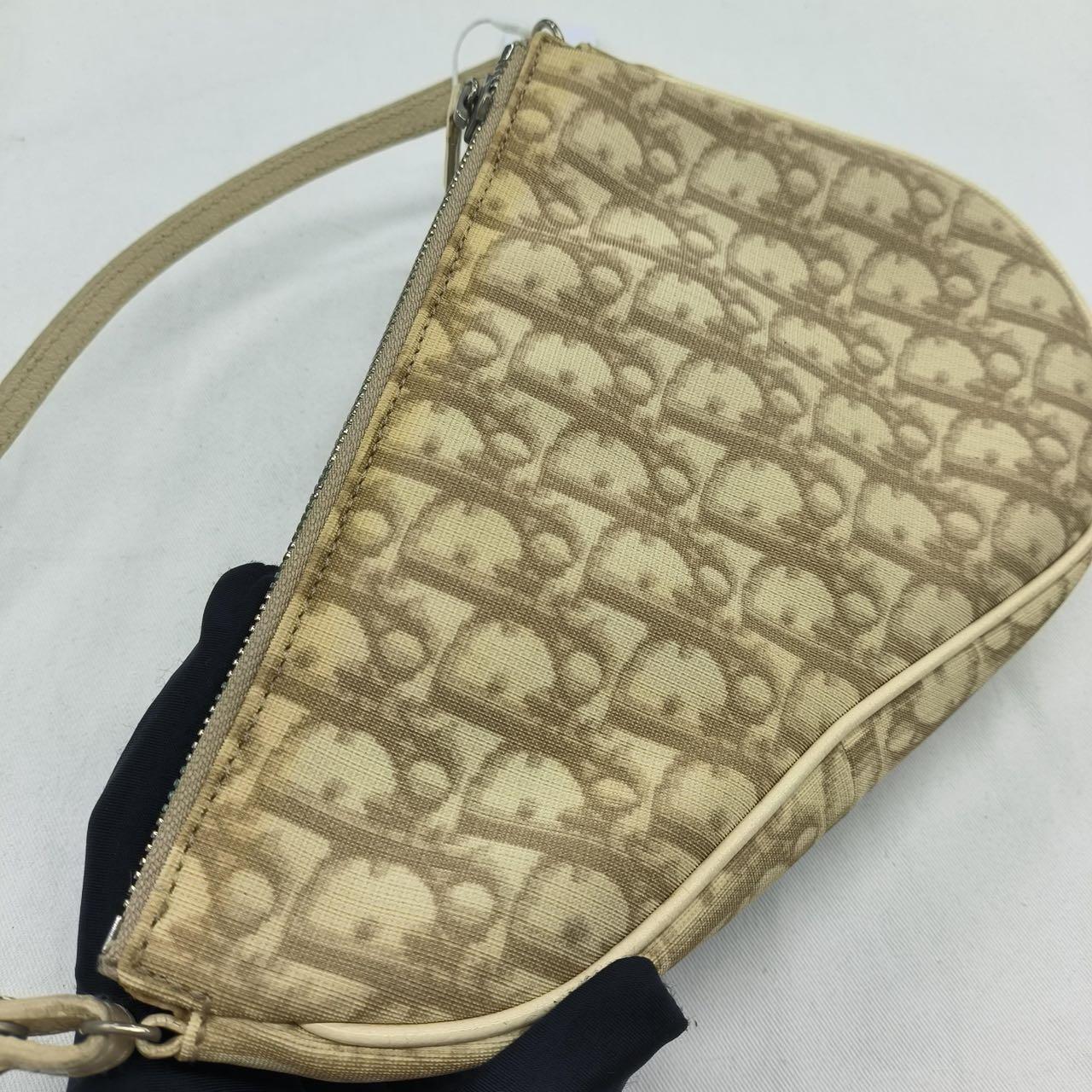 Dior Saddle Mini Classic Cream White Broderie fleurie oblique en vente 8