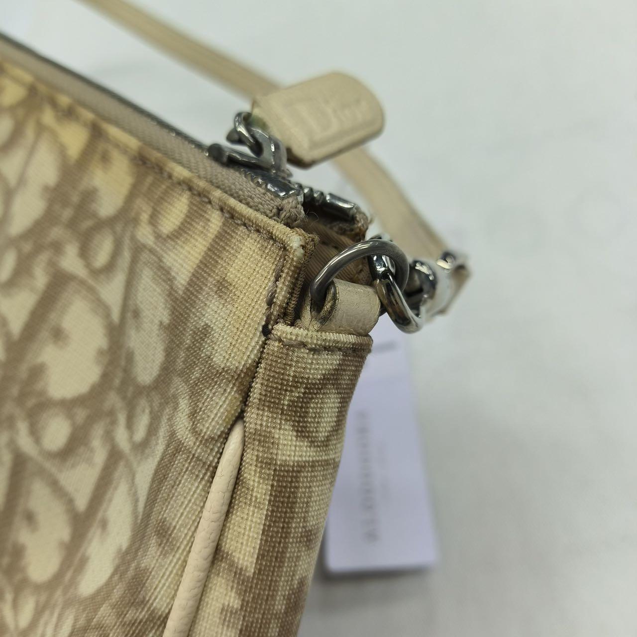 Dior Saddle Mini Classic Cream White Broderie fleurie oblique en vente 11