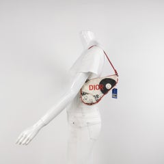 Dior Saddle Mini Classic Hardcore by John Galliano White Canvas Silver Hardware