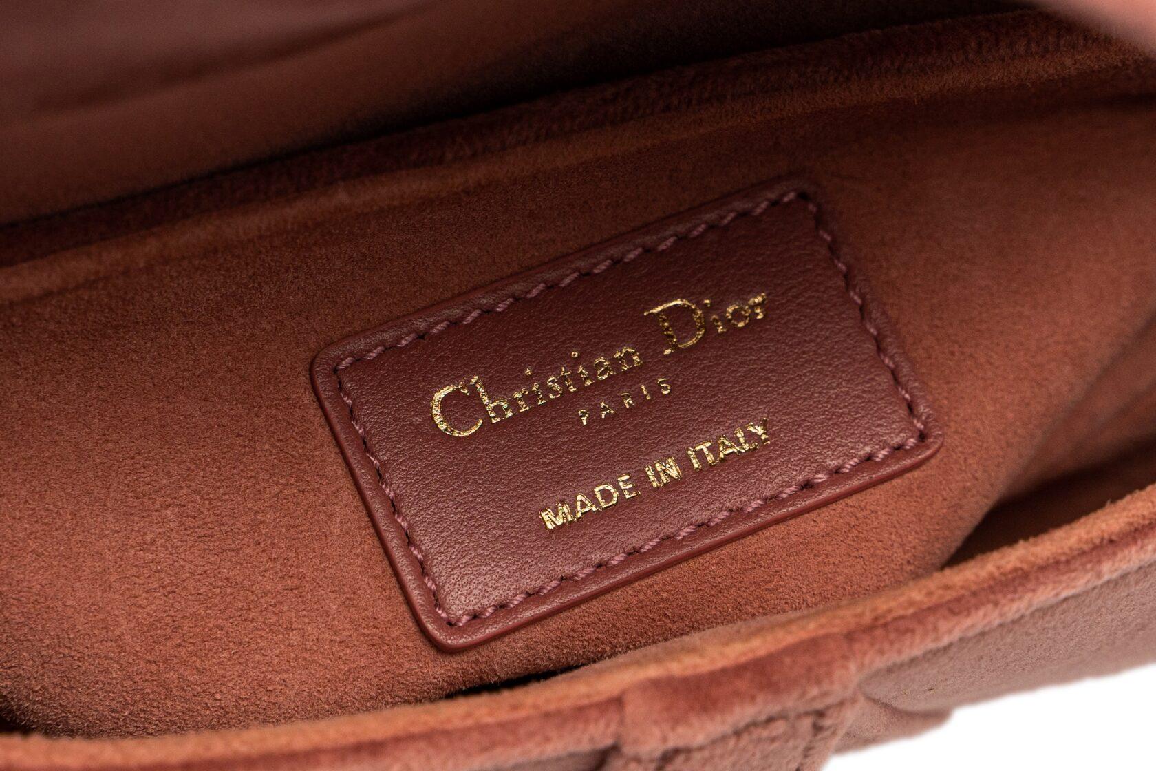 Dior Saddle Mini Dusty Rose with Rhinestones For Sale 4