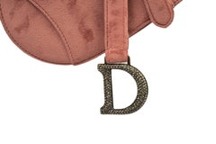 Dior Saddle Mini Dusty Rose with Rhinestones