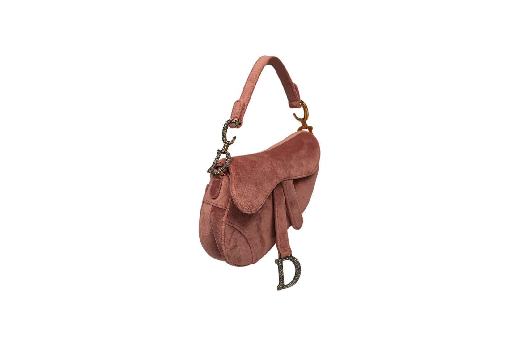 dior mini saddle bag pink