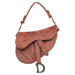 Dior Sattel Mini-Mini-Staubrosa mit Strasssteinen