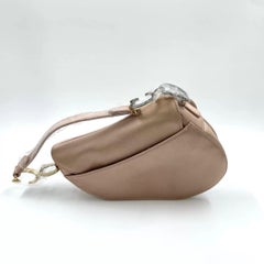 Dior Saddle Mini Pink Silk Satin with Crystal Buckle
