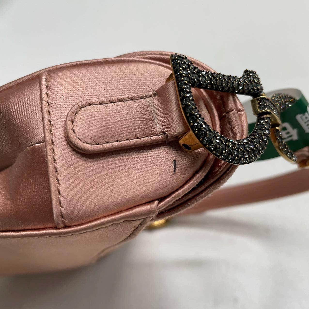 Dior Saddle Mini Silk 2019 Pink with crystals For Sale 12