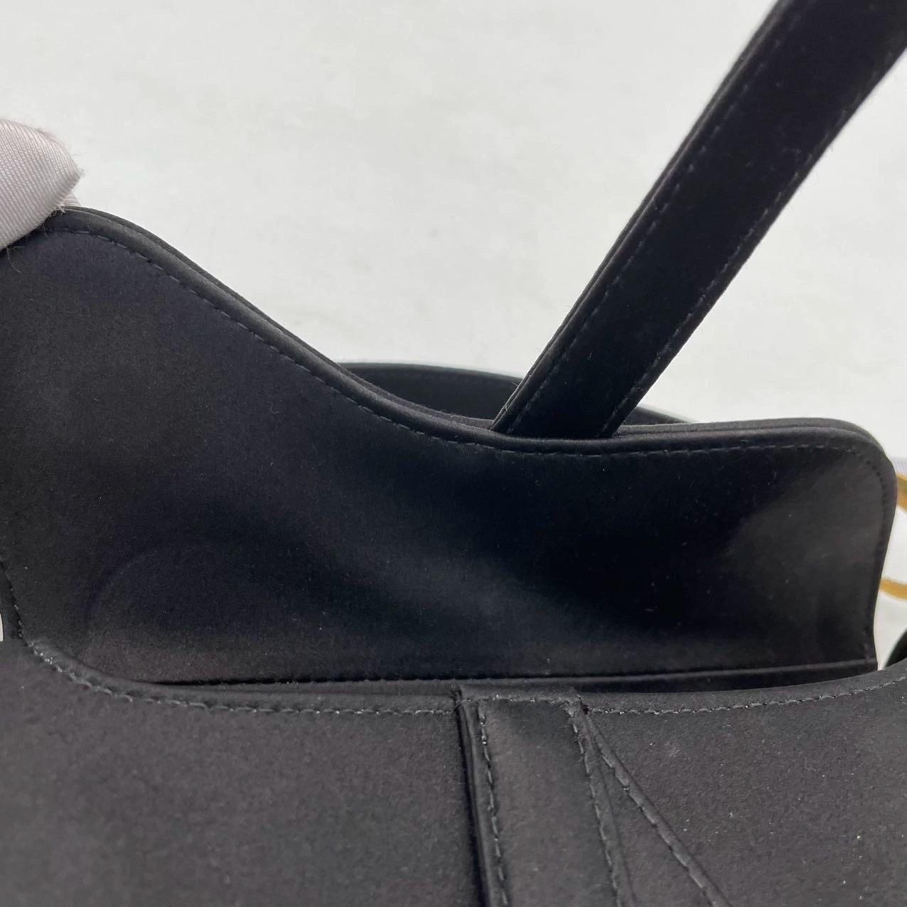 Dior Saddle Mini Silk Black avec boucles incrustées de cristal en vente 10