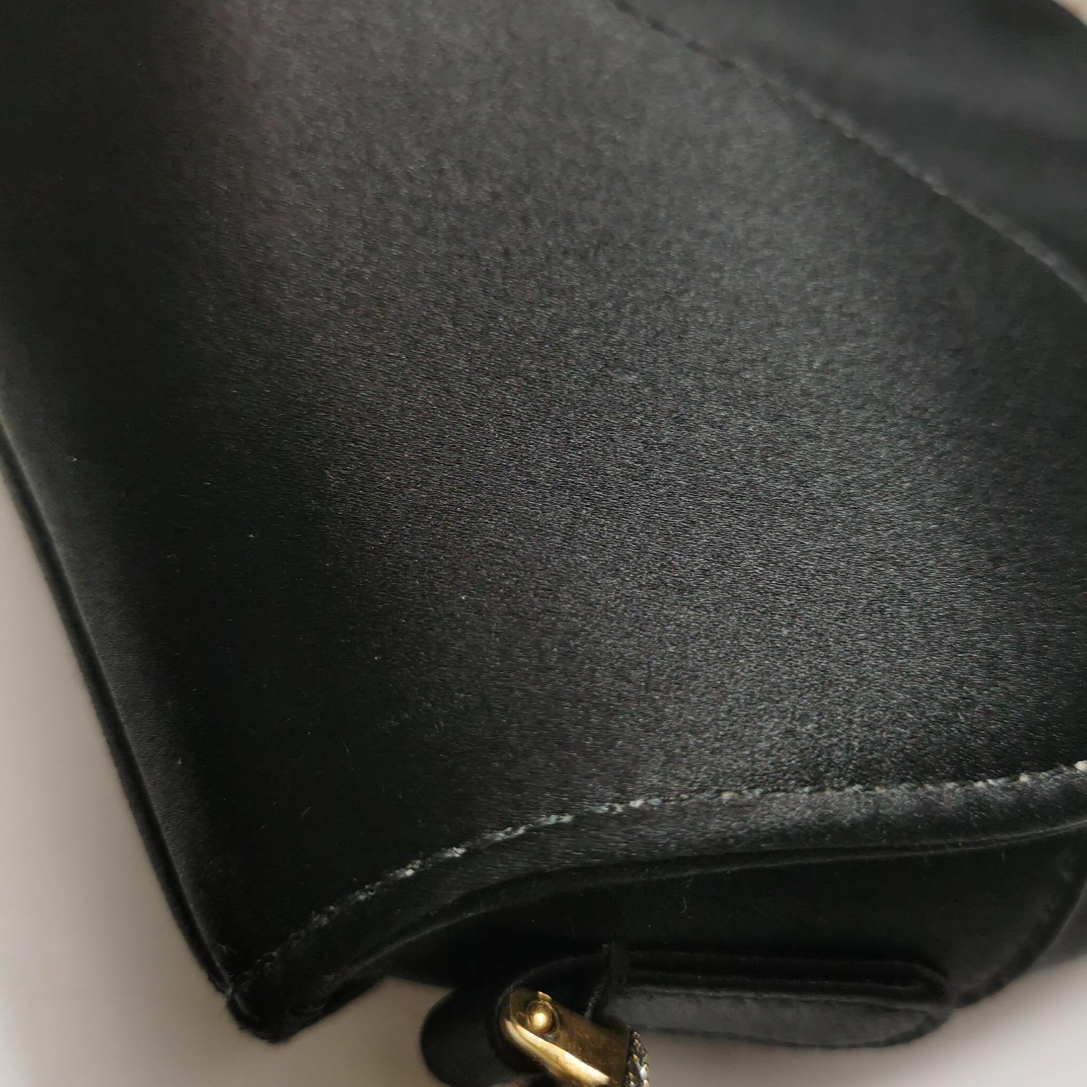Dior Saddle Mini Silk Black with Crystal Embedded Buckles For Sale 10