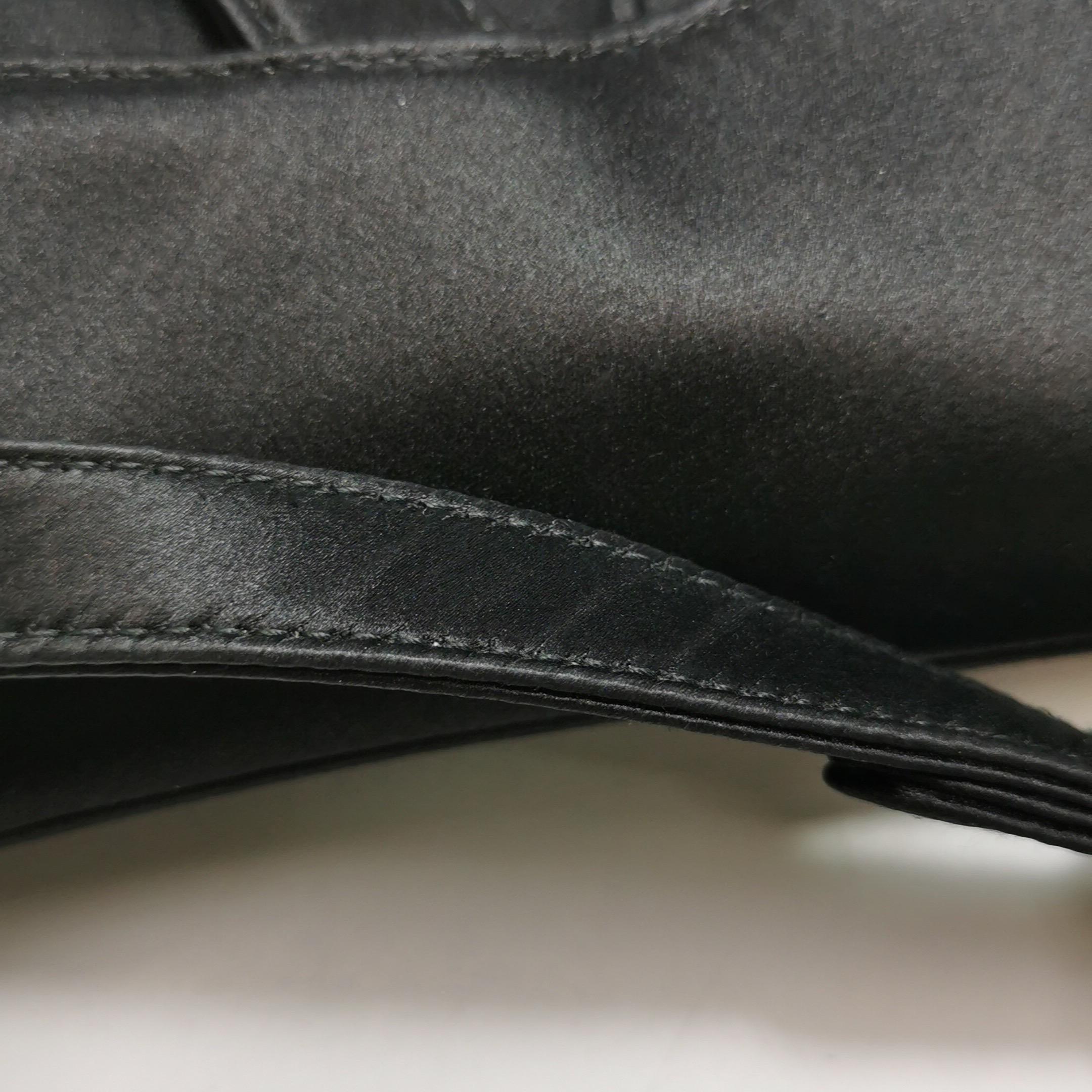 Dior Saddle Mini Silk Black with Crystal Embedded Buckles For Sale 13
