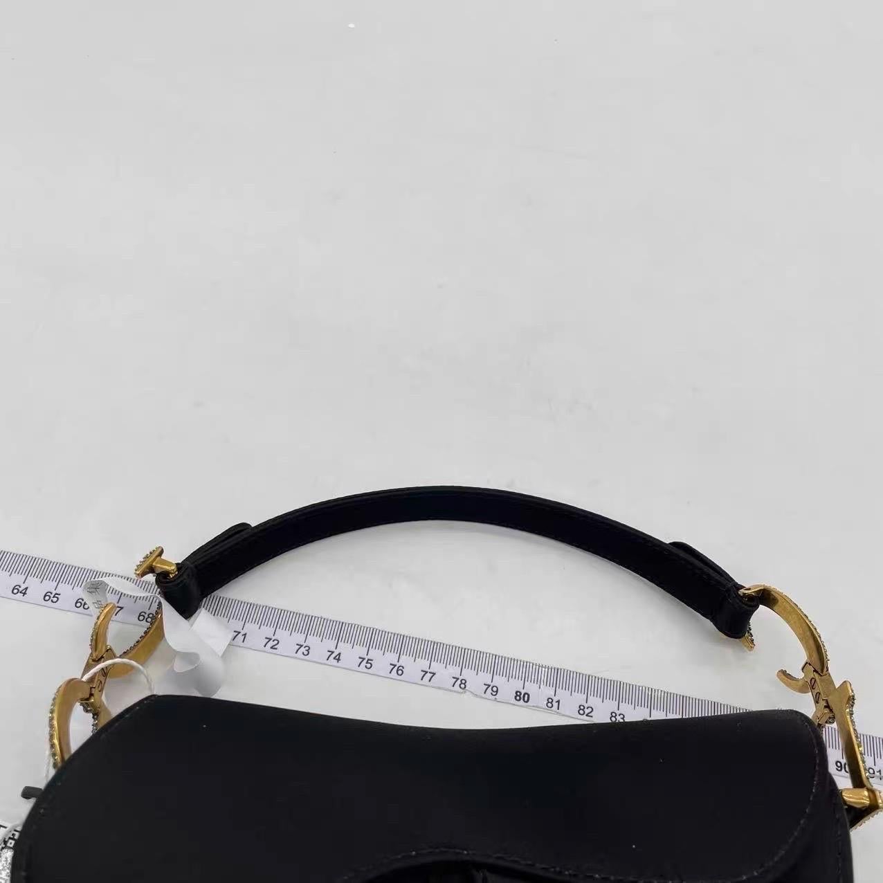 Dior Saddle Mini Silk Black avec boucles incrustées de cristal en vente 14