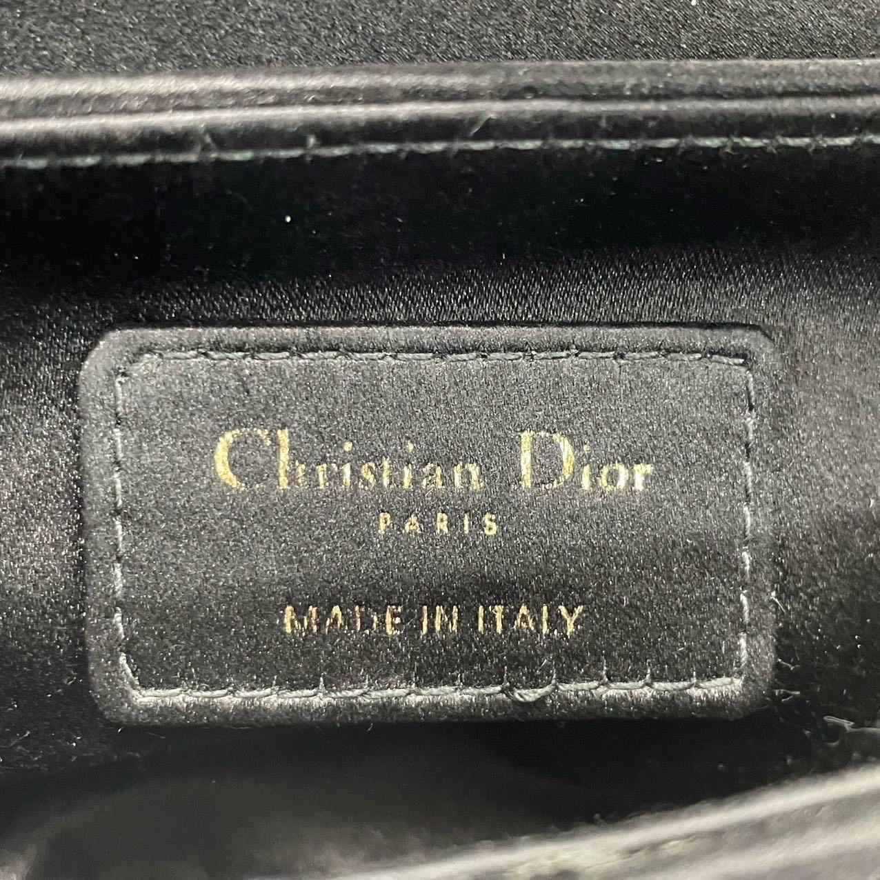 Dior Saddle Mini Silk Black avec boucles incrustées de cristal en vente 5