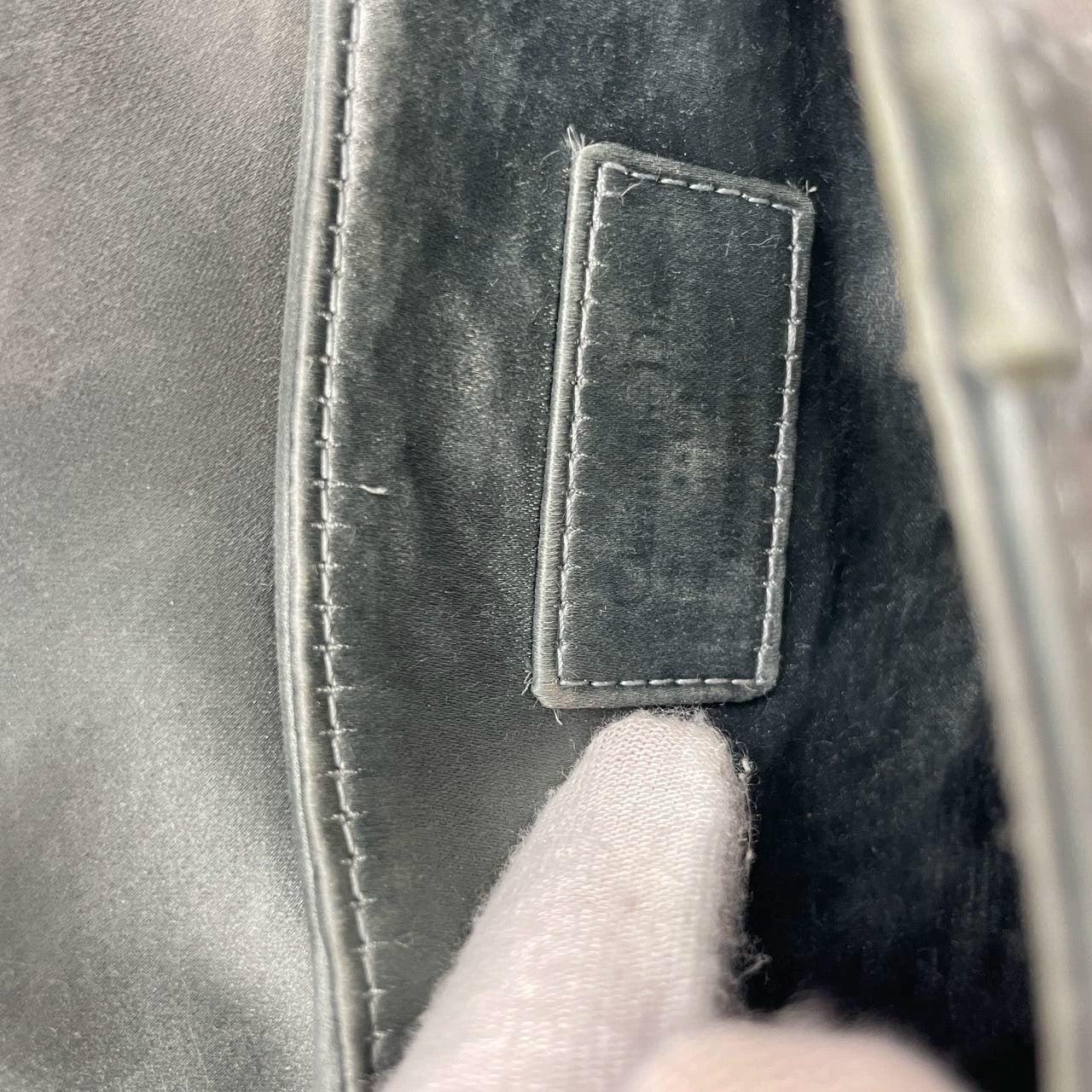 Dior Saddle Mini Silk Blue Grey with Crystal Embedded Buckles 13