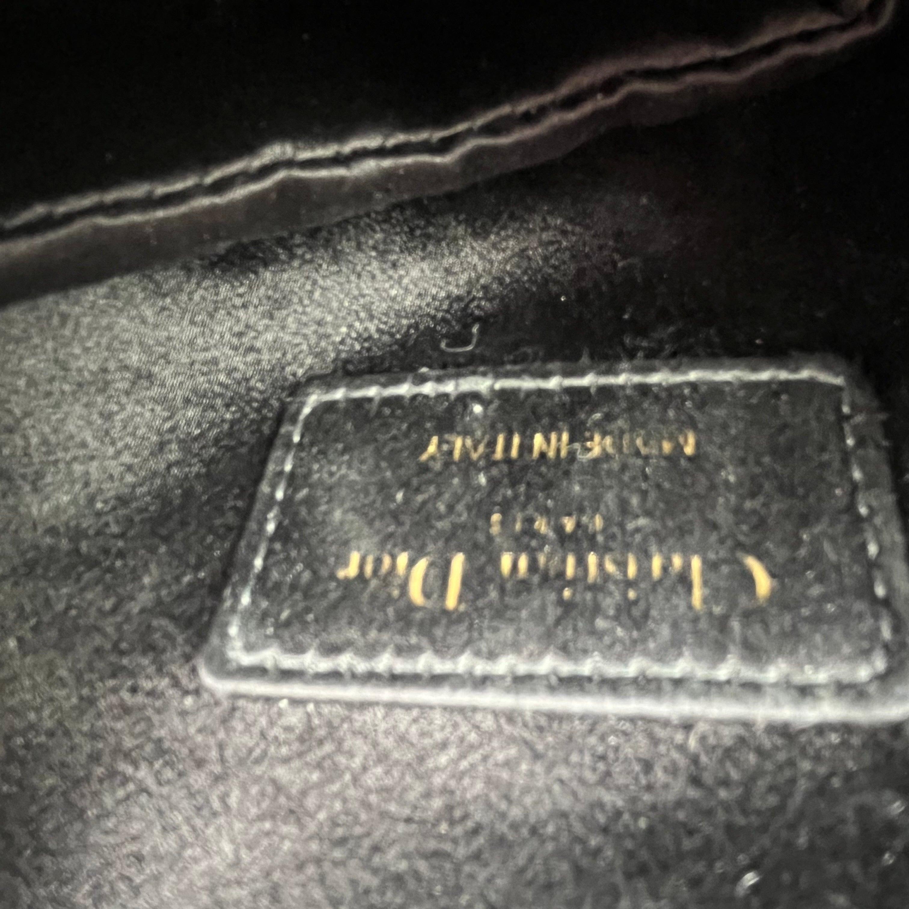 Dior Saddle Mini Silk Handbag Black with crystals 10