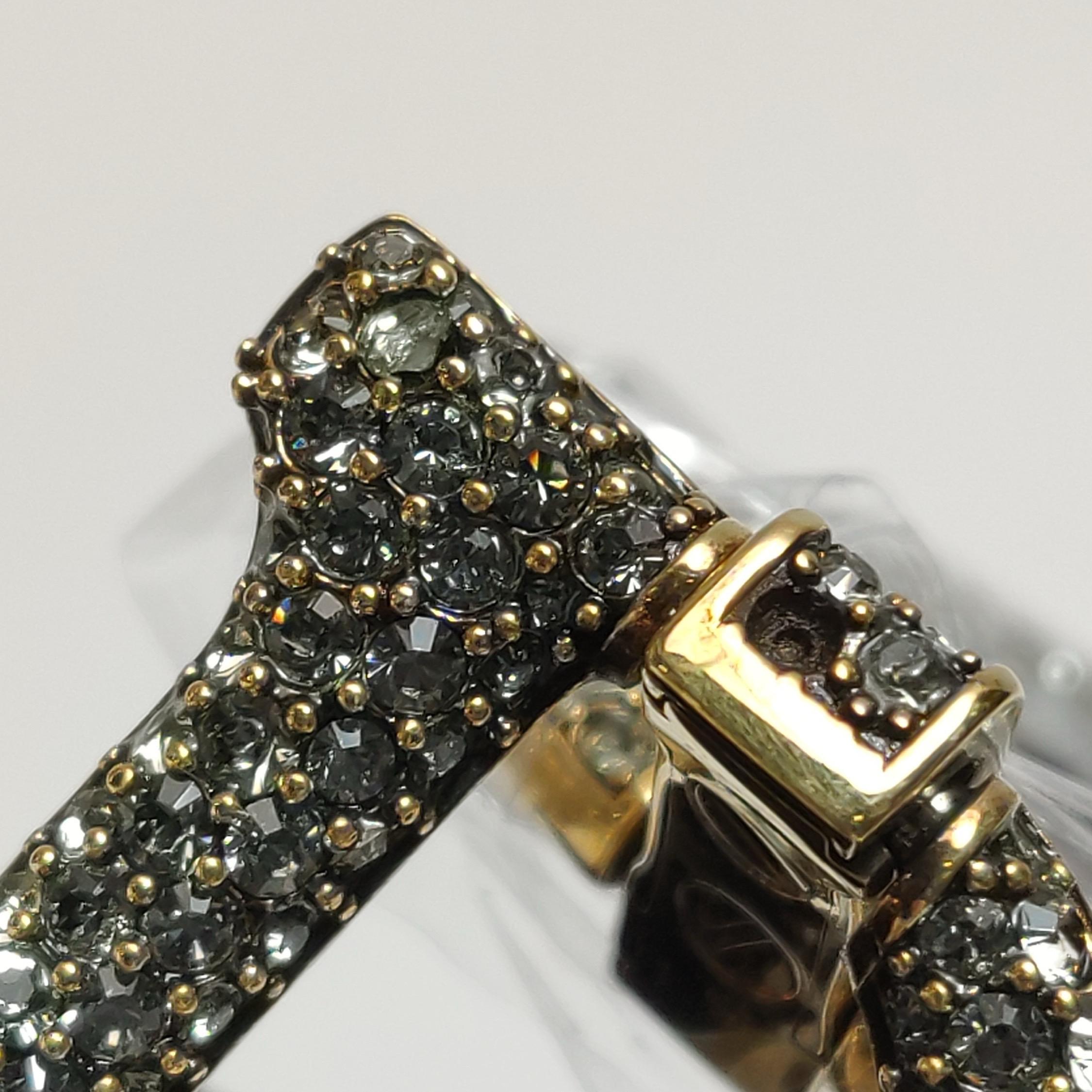 Dior Saddle Mini Silk Handbag Black with crystals For Sale 14