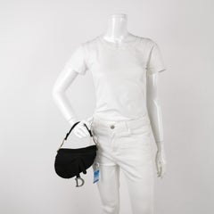 Dior Saddle Mini Silk Handbag Noir avec cristaux