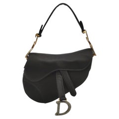 Dior Saddle Mini Silk Handbag Noir avec cristaux