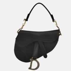 Dior Sattel Mini-Handtasche aus Seide mit Kristallen Schwarz